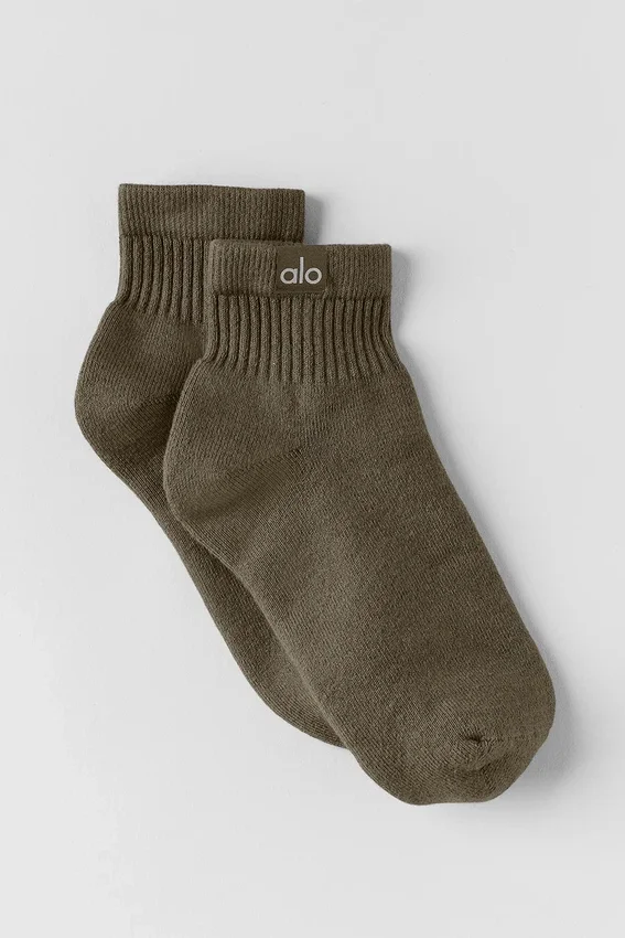 Quarter Crew Street Sokken - Olive Tree