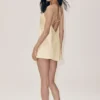 Radiance-jurk van zijden mix - zandbeige