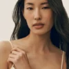 Radiance-jurk van zijden mix - zandbeige