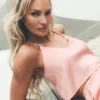 Radiance-top van zijden mix - zonovergoten roze