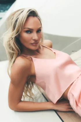 Radiance-top van zijden mix - zonovergoten roze