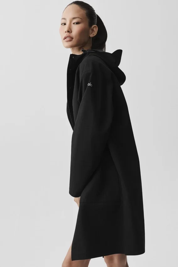 Rain or Shine lange jas - Zwart