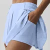 Rally-tennisrok – Licht Provence-blauw