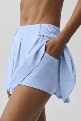 Rally-tennisrok – Licht Provence-blauw