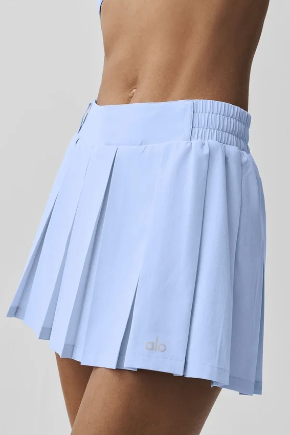 Rally-tennisrok – Licht Provence-blauw