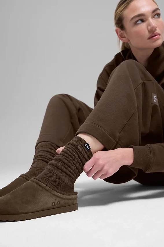 Unisex scrunch-sok - Espresso