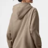 Renown hoodie met doorlopende rits - Gravel