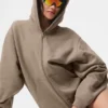 Renown hoodie met doorlopende rits - Gravel