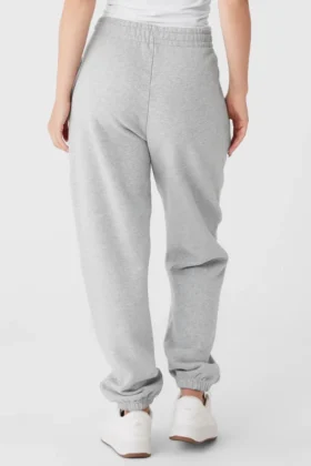 Renown joggingbroek met omgeslagen boorden – Athletic Heather Grey