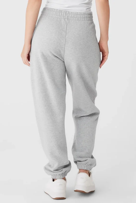 Renown joggingbroek met omgeslagen boorden – Athletic Heather Grey
