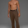 Renown joggingbroek met omgeslagen boorden – zwaar gewicht – Espresso