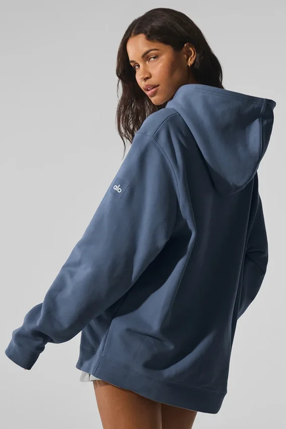 Renown zware Hoodie - Bluestone