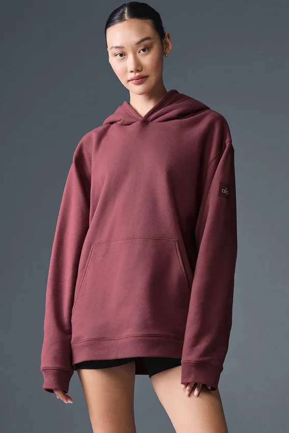 Renown zware Hoodie - Burgundy Truffle