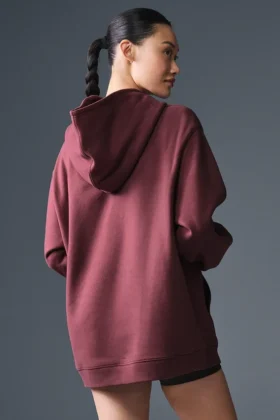 Renown zware Hoodie – Burgundy Truffle