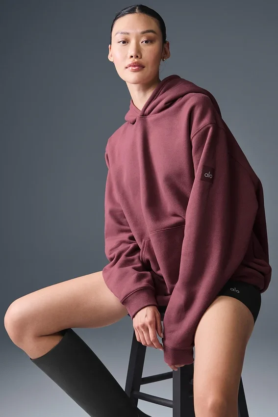 Renown zware Hoodie - Burgundy Truffle
