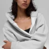 Renown zware Hoodie met doorlopende rits - Athletic Heather Grey
