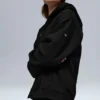 Renown zware Hoodie met volledige rits - Zwart