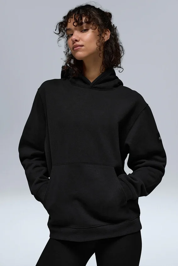 Renown zware Hoodie - Zwart