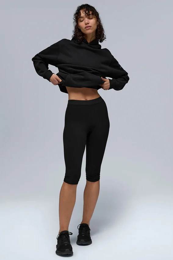 Renown zware Hoodie - Zwart