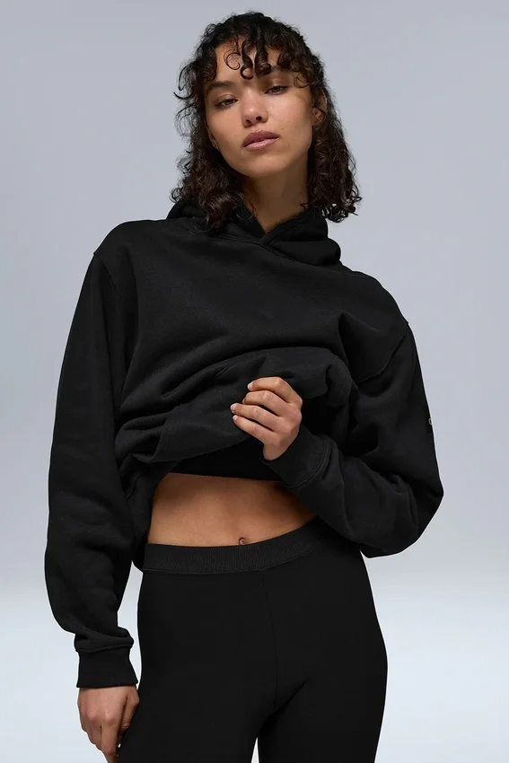 Renown zware Hoodie - Zwart