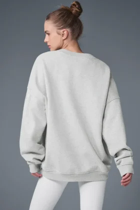 Renown zware trui met ronde hals – Athletic Heather Grey