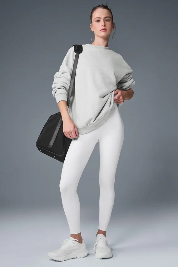 Renown zware trui met ronde hals – Athletic Heather Grey