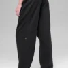 Retreat-jogger met High-Waist-taille van polar fleece – Zwart