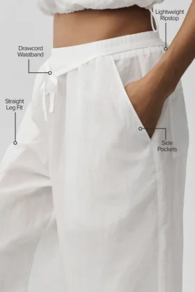 Ripstop Electric broek met rechte pijpen – Wit