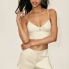 Riviera-bh van linnenmix - Sandy Beige