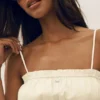 Riviera Bloomer-bh van linnenmix - zandbeige