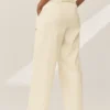 Riviera-broek met wijde pijpen van linnenmix - Sandy Beige