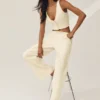 Riviera-broek met wijde pijpen van linnenmix - Sandy Beige