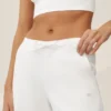 Riviera-broek met wijde pijpen van linnenmix - Wit