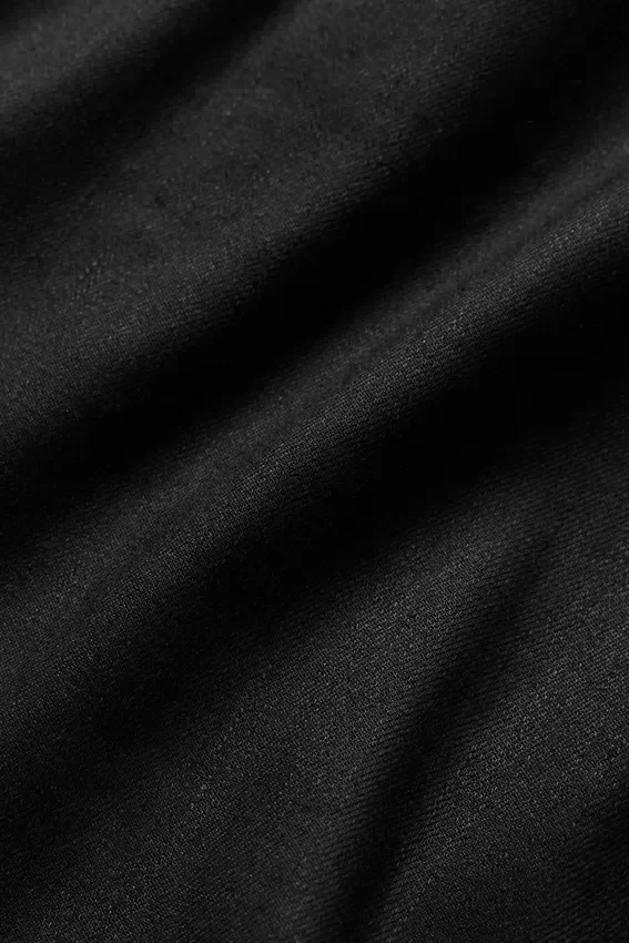 Riviera-broek met wijde pijpen van linnenmix – Zwart
