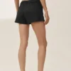 Riviera-korte broek met lage taille van linnenmix – Zwart