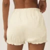 Riviera-korte broek van linnenmix – zandbeige