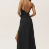Riviera-maxi-jurk van linnenmix – Zwart