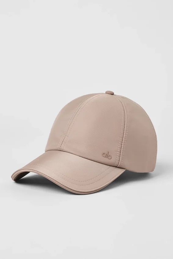 Satijnen pet voor in de vrije tijd - Taupe satijn