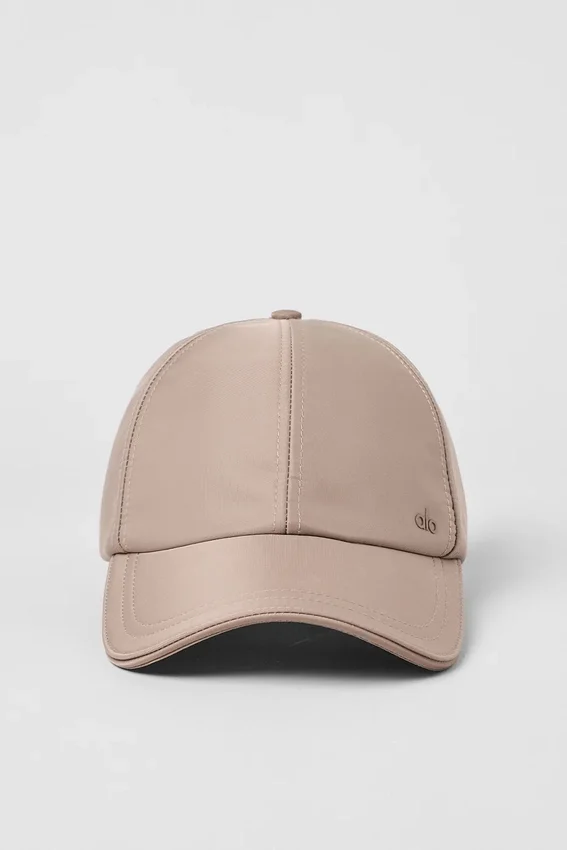 Satijnen pet voor in de vrije tijd - Taupe satijn