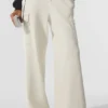 Scholar gebreide High-Waist cargobroek - ivoor
