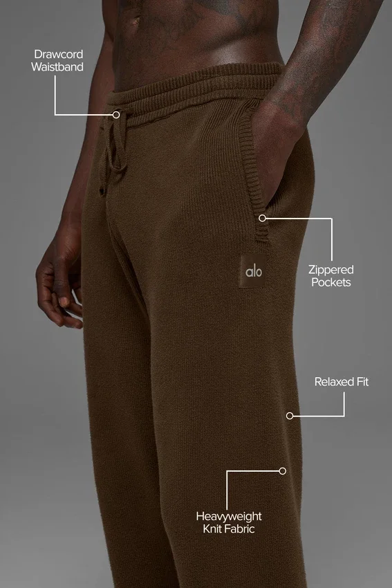 Scholar joggingbroek met rechte pijpen - Espresso