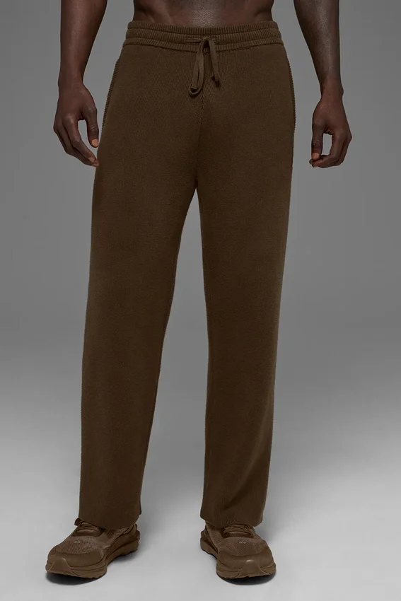 Scholar joggingbroek met rechte pijpen - Espresso