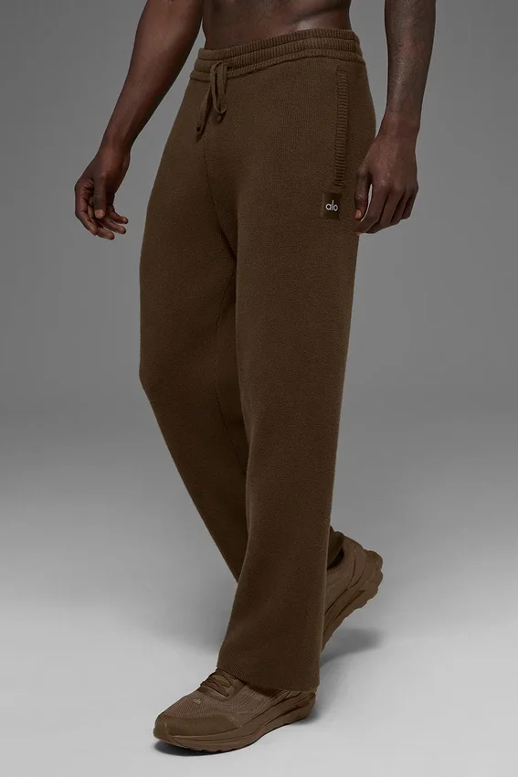 Scholar joggingbroek met rechte pijpen - Espresso