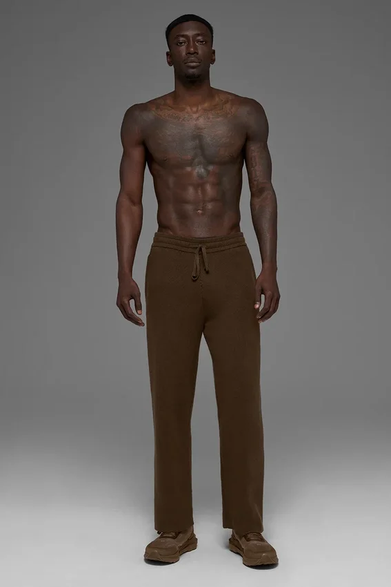 Scholar joggingbroek met rechte pijpen - Espresso