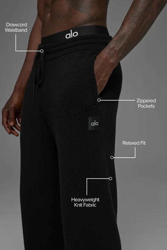 Scholar joggingbroek met rechte pijpen - Zwart