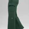 Scholar Knit High-Waist cargo broek - Clover Green