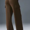 Scholar Knit High-Waist cargo broek - Espresso