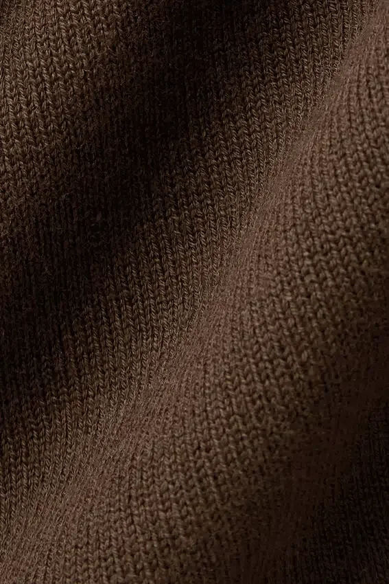 Scholar Knit High-Waist cargo broek - Espresso