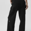 Scholar Knit High-Waist cargo broek - Zwart