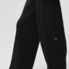 Scholar Knit High-Waist cargo broek - Zwart